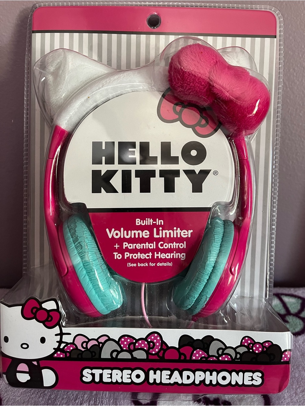 Hello Kitty Pink and Teal On-Ear Headphones